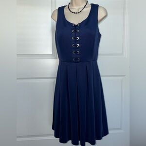 Tommy Hilfiger Navy Blue Dress with Lace Up Bodice Detail size 10.  Like New!